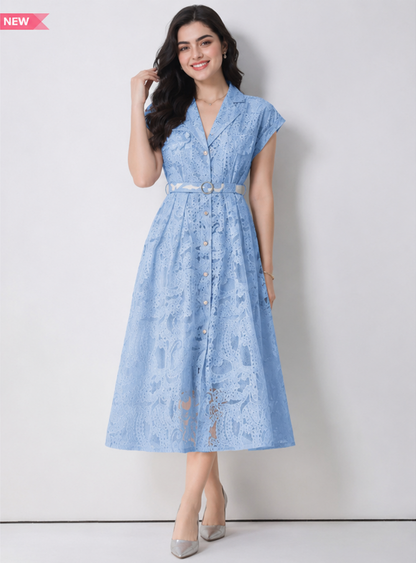 KIAVE Lace Elegance Midi Dress