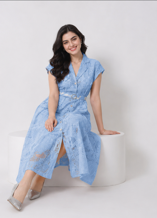 KIAVE Lace Elegance Midi Dress